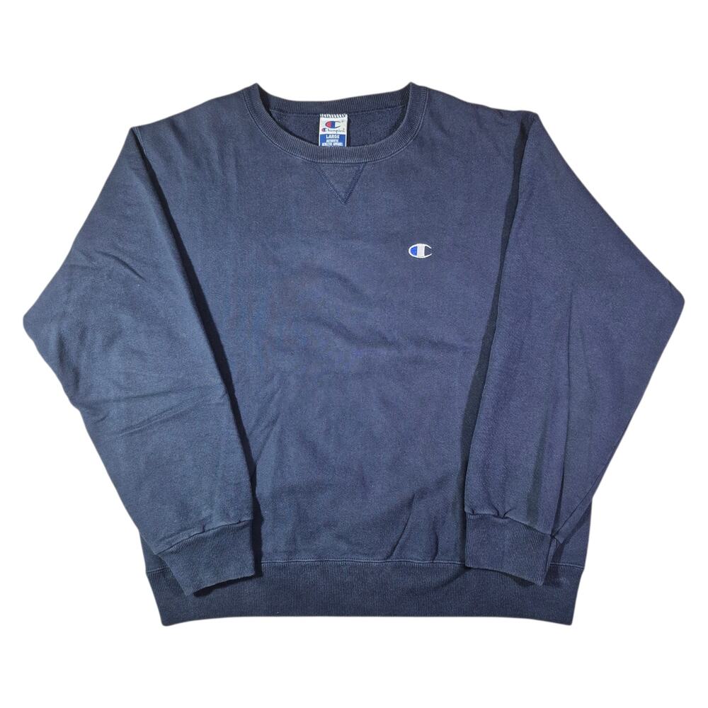 (L) USA Made Navy Champion Crewneck